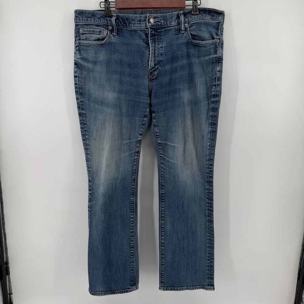Abercrombie & Fitch Kilby Boot Jeans Mens 38x32 Blue Stretch Medium Wash Denim